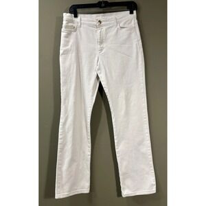 Loro Piana Jeans Womens Sz 44 US 8 White Straight Quiet Luxury Coastal Preppy